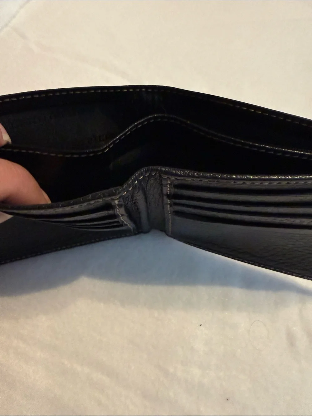 Pierotucci Black Genuine Leather Bifold Wallet Made in Italy Men’s